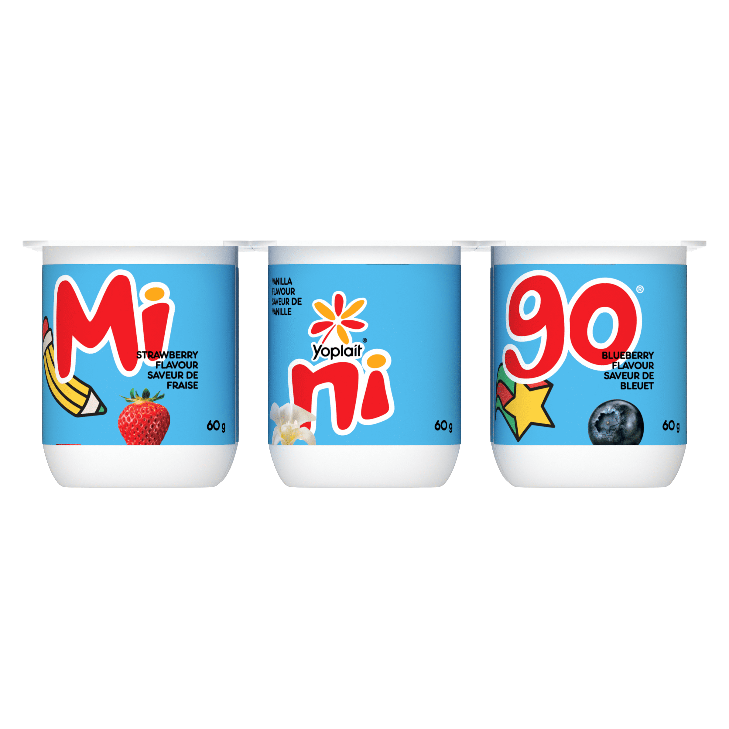 Yoplait 2 % Minigo Duo, Variété, Collation pour Enfants, 6x60g