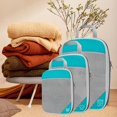 thumbnail image 4 of Cubes d'Emballage de Compression, Bagage Cabine Extensible Sac de Rangement de Voyage en Maille Femme et Homme Respirant Gain de Place Maintien Organisé 3 Pcs, 4 of 8