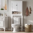 thumbnail image 2 of HOMCOM Armoire de Rangement au-Dessus de la Toilette, Armoire pour Laveuse à 3 Niveaux, 2 of 10