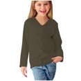 thumbnail image 4 of Timegard Toddler Baby Clothes Unisex V Neck Long Sleeve Solid Color Comfy Children Boy Girls Spring, 4 of 5
