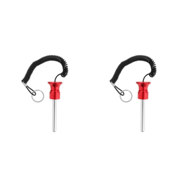 Dalazy Magnetic Weight Stack Pin with Pull Rope Replacement Parts Red 10x80mm 2Set