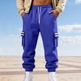 thumbnail image 1 of Ceisia Men Solid Color Loose Casual Pants Elastic Waist Drawstring Sports Gift Work Trousers, 1 of 9