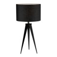 thumbnail image 1 of Adesso Lampe de Table Moderne Noire avec Trépied et Abat-Jour, 1 of 6