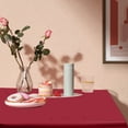 thumbnail image 4 of HHBEAUTY Rectangle Vinyl Tablecloth, Waterproof Spillproof Plastic Backed Table Cloth, Wipe Clean Table Cover for Dining, Buffet Parties and Camping (Red, 54" x 72"), 4 of 7