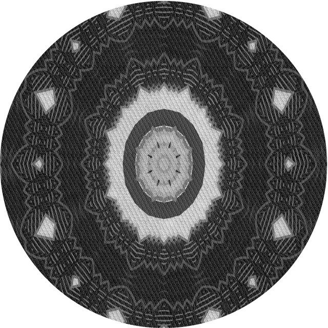 Ahgly Company Tapis Rond Lavable en Machine Intérieur Transitionnel Gris Minuit, 5 Pieds Rond