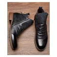 thumbnail image 4 of Woobling Men Non Slip Bootie Shoes Work Side Zip Casual Leather Boot Black 5.5, 4 of 5
