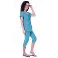 thumbnail image 3 of Moomaya Ensemble de Nuit pour Femmes Capri en Coton Vêtements de Nuit 2 Pcs Chemises de Nuit, 3 of 5