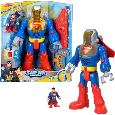 Imaginext DC Super Friends Superman Insider & Exo Suit Robot with Lights & Sounds, 6 Pieces