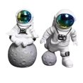 thumbnail image 4 of Astronaut Figure Spaceman Sculpture Resin Statue Ornament Polyresin themed for Model Kids Office Party 3pcs, 4 of 9