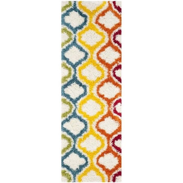 Safavieh Safavieh Kids Shag Ivory Shag Rug - Runner 2'3" x 7'