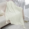 thumbnail image 1 of Acrylic Knitted Sofa Blanket with Wind Fringe for Office, Nap, and Home Use in Multiple Colors, 1 of 7