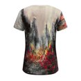 thumbnail image 5 of EGNMCR T-Shirts pour Femmes Mode Féminine Décontractée Blouse Ample Imprimée Col Rond T-Shirt Chemises Blouse T-Shirt Imprimé, 5 of 5