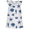 thumbnail image 3 of Chemise de Nuit d'Été pour Filles Imprimé Océan Mignon Manches Courtes Décontractée Confortable Robe de Pyjama pour Enfants 3-10 Ans, 3 of 3