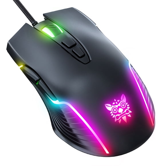 ONIKUMA ONIKUMA CW905 RGB Wired Gaming Mouse with 6 Adjustable DPI Speeds, Ergonomic Design, 7 Programmable Buttons, and Multi-Color Lighting for Enhanced Gaming Experience