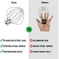 thumbnail image 3 of Wire Whip for KitchenAid Stand Mixers, Stainless Steel Incorporates Air Into Mixtures Needing Air, For K45, KSM75, KSM90 Models, Solid Hub Rustproof Burnished Finish, Dishwasher Safe, 3 of 7