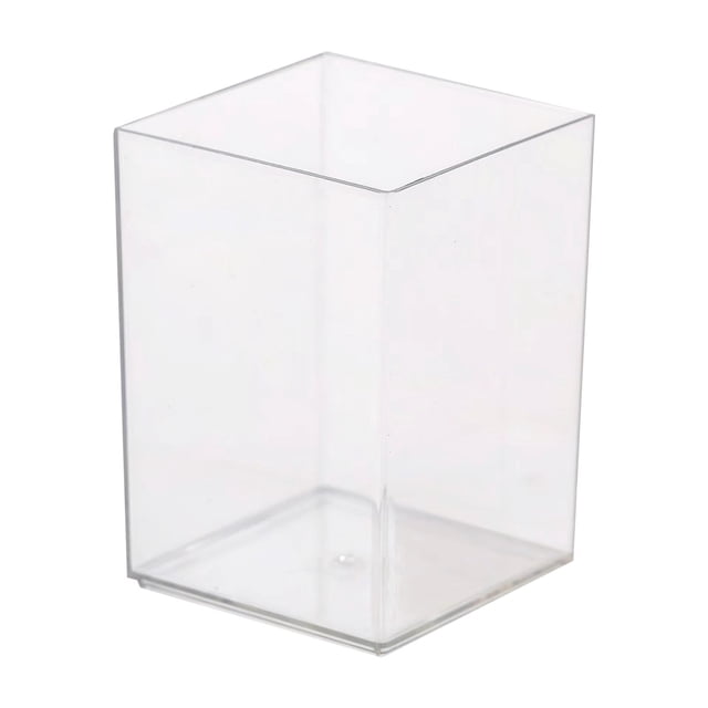 Fesfesfes Transparent Pen Caddy,Modular Office Supply Organizer for Markers,Stylus Pens, Desk Accessories Display Pen Container Large Capacity Transparent Pen Container