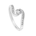 thumbnail image 3 of 1/2ct Twist Diamond Engagement Wedding Ring Set 14K White Gold, 3 of 4