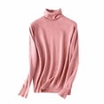 thumbnail image 1 of BLVB Chandails à Col Roulé à Manches Longues pour Femmes sous-Vêtements Thermiques Couche de Base Automne Hiver Chandails à Enfiler, 1 of 7