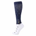 thumbnail image 1 of Aocisk Christmas Printed Calf Socks Long Tube Knee Socks with Compression Design Compression Socks for Support Navy s/m, 1 of 2
