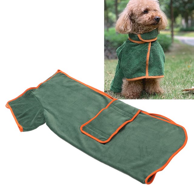Peignoir pour Chien, Peignoir Absorbant l'Humidité avec Crochet Réglable et Design Séchage Rapide Serviette pour Animaux de Compagnie pour Bain Plage Voyages