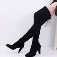 thumbnail image 4 of Women's Fall And Winter Zipper Sexy Pointed Elasticity Solid Color Shoes Boots, 4 of 9