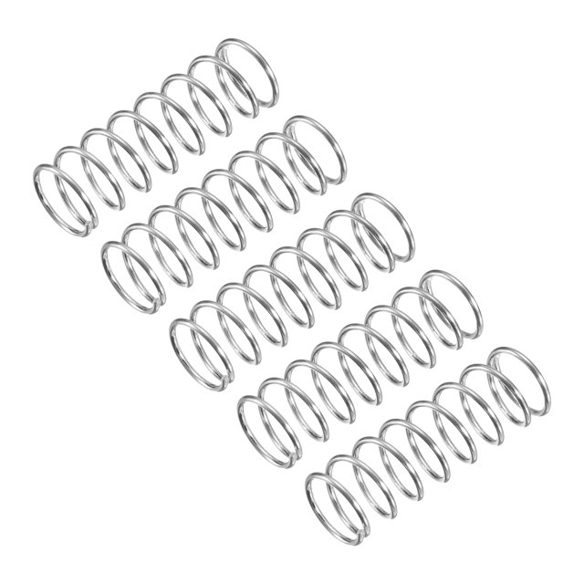 Unique Bargains Ressort de Compression 5 Pack en Acier Inoxydable 304, 12mm OD, Fil de 1mm, Longueur 35mm