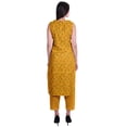 thumbnail image 4 of Moomaya Kurta Sans Manches à Col Peter Pan avec Pantalon Ensemble Ethnique 2 Pcs pour Femmes, 4 of 6