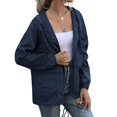 thumbnail image 2 of Liquidation! Veste Fine de Printemps pour Femmes Mode Veste Imperméable Coupe-Vent Extérieur Noir 2TG, 2 of 12