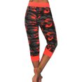 thumbnail image 3 of Innerwin Sport Trousers Drawstring Ladies Bottoms Running Elastic Waist Breathable Capri Pants Orange L, 3 of 6