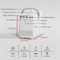 thumbnail image 3 of P10 Smart 4K WiFi Portable 1080P Home Theater Video LED Bluetooth Mini Projector Android 10 Projector US PLUG(White), 3 of 5