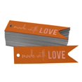 thumbnail image 1 of Inkdotpot Pack Of 50 Made With Love Text Favor Paper Tags Craft Real Rose Gold Foil Hang Tags, 1 of 6
