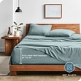 thumbnail image 3 of Bare Home Washed Sheet Set - Premium 1800 Collection - Deep Pocket - 4 Piece - Full, Slate, 3 of 6