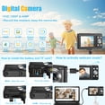 thumbnail image 3 of Zostuic Digital Camera, 1080P 44MP Vlogging Camera 16X Zoom Compact Portable Mini Rechargeable Kids Camera with 32GB Card, 3 of 8