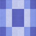 thumbnail image 1 of Ahgly Company Machine Washable Indoor Square Transitional Jeans Blue Area Rugs, 4' Square, 1 of 7