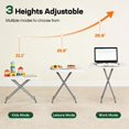 thumbnail image 4 of FDW 30" Folding Table White Portable Plastic Table with Carry Handle Waterproof & Foldable Table Design Steel Frame with Lock for Events, Camping, Indoor & Outdoor Use, 4 of 7