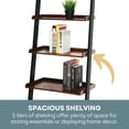 thumbnail image 3 of Convenience Concepts French Country Bookshelf Ladder in Dark Brown Walnut Wood, 3 of 7