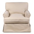 thumbnail image 4 of Sunset Trading Horizon Fabric Slipcover Set for T-Cushion Chair & Ottoman in Tan, 4 of 8