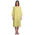 thumbnail image 2 of Moomaya Chemise de Nuit en Coton pour Femmes, Unie, Col Rond, Patte de Boutonnage, 2 of 6