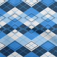 thumbnail image 1 of oneOone Viscose Jersey Blue Fabric Check Sewing Craft Projects Fabric Prints By Yard 60 Inch Wide, 1 of 5