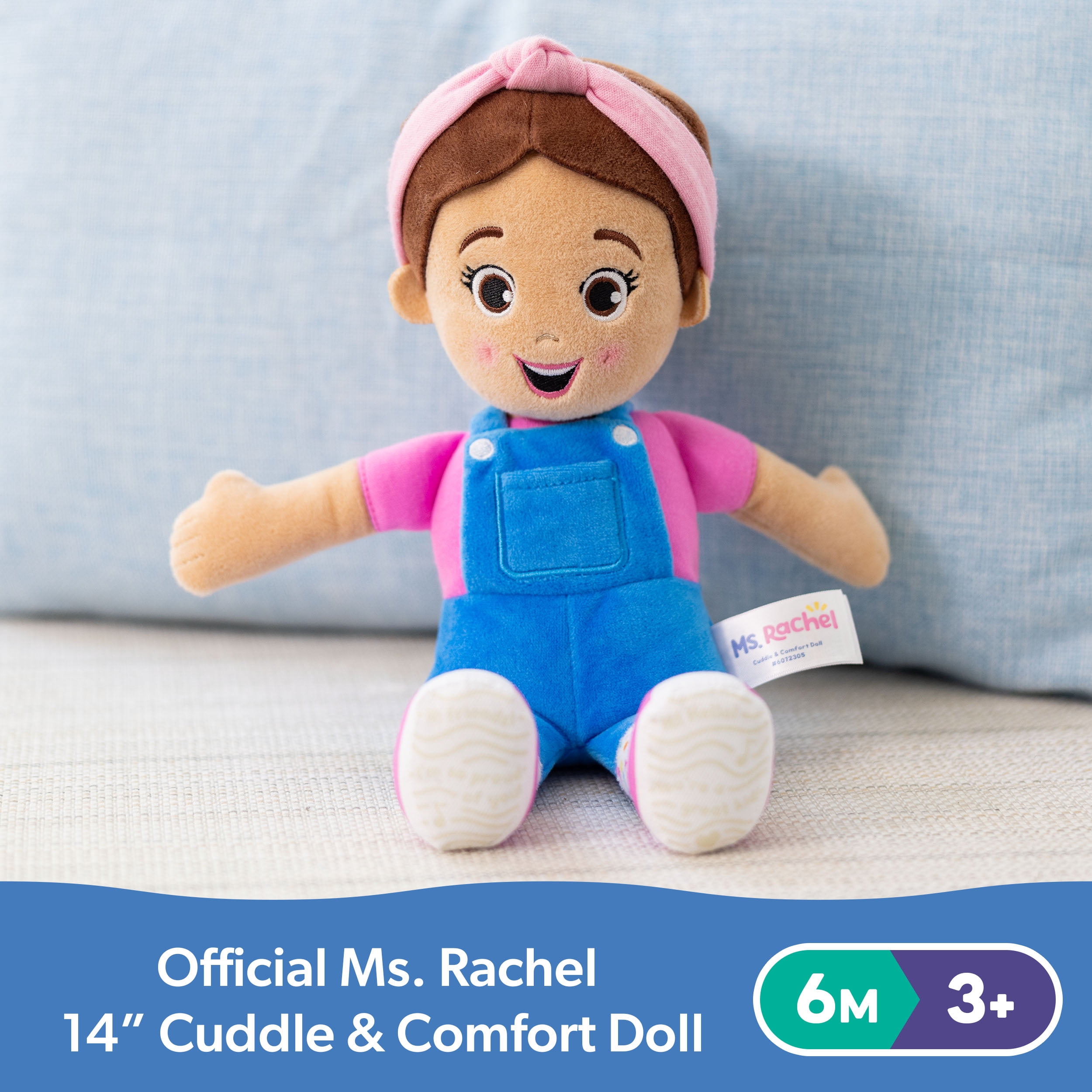 Ms. Rachel Cuddle & Comfort Doll, Peluche pour bébé de haute qualité, 28 cm, jouets pour filles et garçons de 6 mois à 3 ans et plus