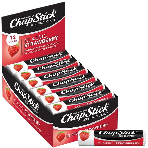 Baume à Lèvres ChapStick Fraise Classique Lot de 12