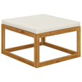 thumbnail image 1 of vidaXL Footrest with Cream White Cushion Solid Acacia Wood, 1 of 4