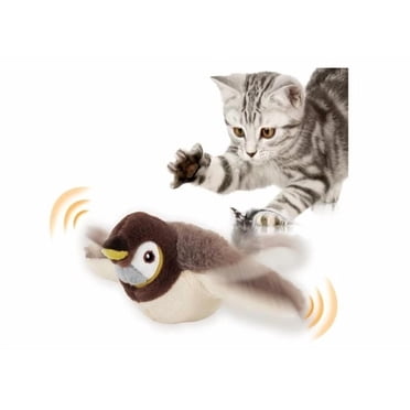 Oiseau Volant pour Chat, Jouet Interactif pour Chat Oiseau Battant des Ailes, Jouet pour Chat Oiseau Simulant un Pépiement, Jouet pour Chat Oiseau Pépieur
