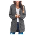thumbnail image 1 of Women‘s Long Sleeve Cable Knit Cardigan Sweaters Open Front Winter Outwear, 1 of 6