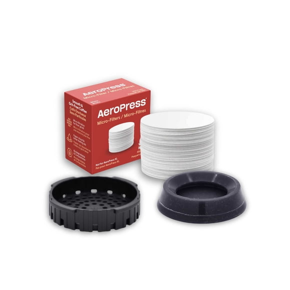 AeroPress Spare Parts Kit Includes 1 Rubber Seal, 1 Filter Cap and 350 Micro-filters
