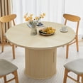 thumbnail image 3 of Wirrytor Round Dining Room Table with Storage, Modern Round Table for 4, Kitchen table with 2-Layer Storage Shelves, Circle Dining Table,Natural, 3 of 9