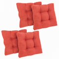 thumbnail image 1 of 19-inch Squared Microsuede Tufted Dining Chair Cushion (Set of Four), 1 of 2