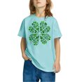 thumbnail image 2 of FAIWAD Hauts pour Enfants Garçons Filles Manches Courtes T-Shirt Graphique de la Saint-Patrick Trèfle Mignon Décontracté Col Rond, 2 of 4