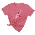thumbnail image 2 of TIMIFIS Chandails de Sensibilisation au Cancer du Sein pour Femmes Été Ample Imprimé T-Shirt à Col Rond Manches Courtes Blouse Décontractée Automne/hiver, 2 of 5