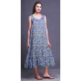 thumbnail image 3 of Bimba Chemises de Nuit en Coton Imprimées Colorées Lavande Bleu Papillons pour Femmes Robe Sans Manches Tenue de Nuit Robe Maxi Petit, 3 of 6